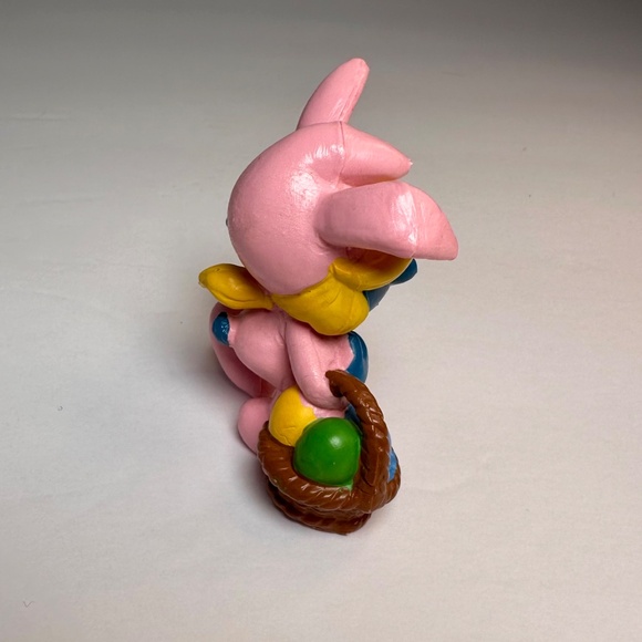 Vintage Easter Smurfette Figurine – Pink Bunny Costume – Schleich Portugal - Picture 3 of 7